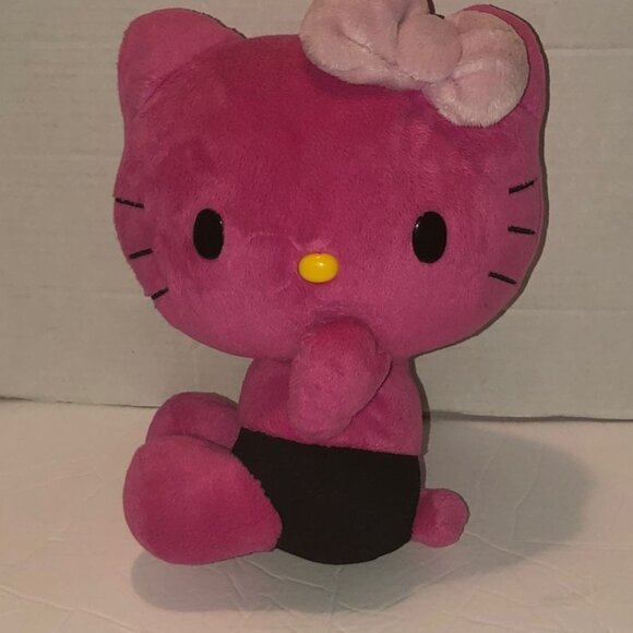 pink hello kitty side pose plush animal - Picture 1 of 3